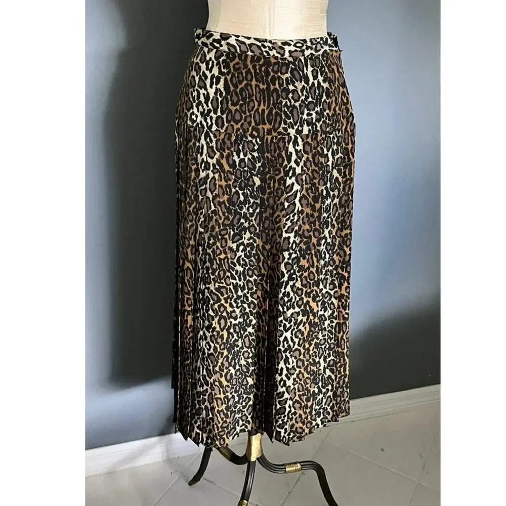 Vintage cheetah print maxi skirt sz 10